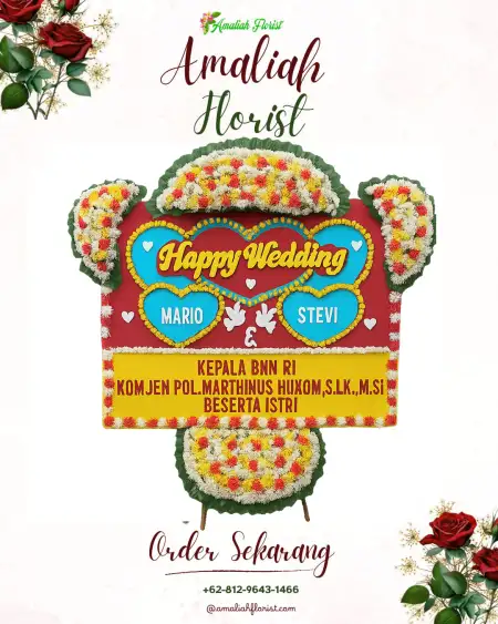 Papan Bunga Pernikahan Gedong